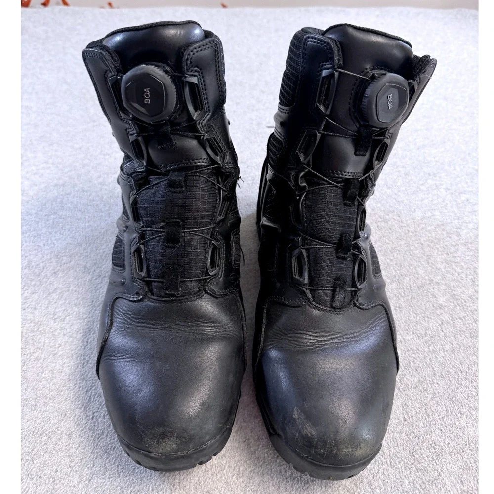 Blauer Clash 6 BOA Tactical Boots‎ Mens Size 10 Black Leather Police Duty Shoes
